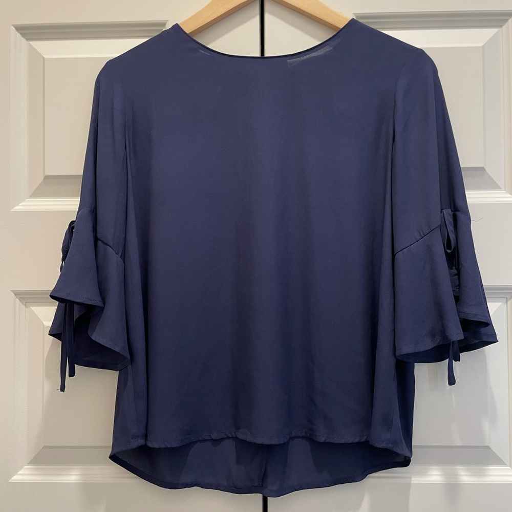 Madewell 3/4 Length Sleeve Blouse Indigo S